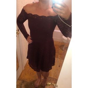 Burgundy Lace Dress